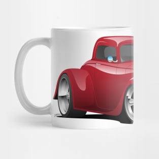 Custom American Red Hot Rod Car Mug